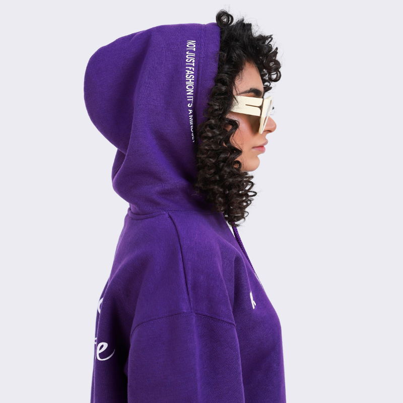 Black Purple Hoodie Set